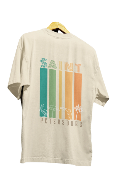 rainbow colored st. pete shirt