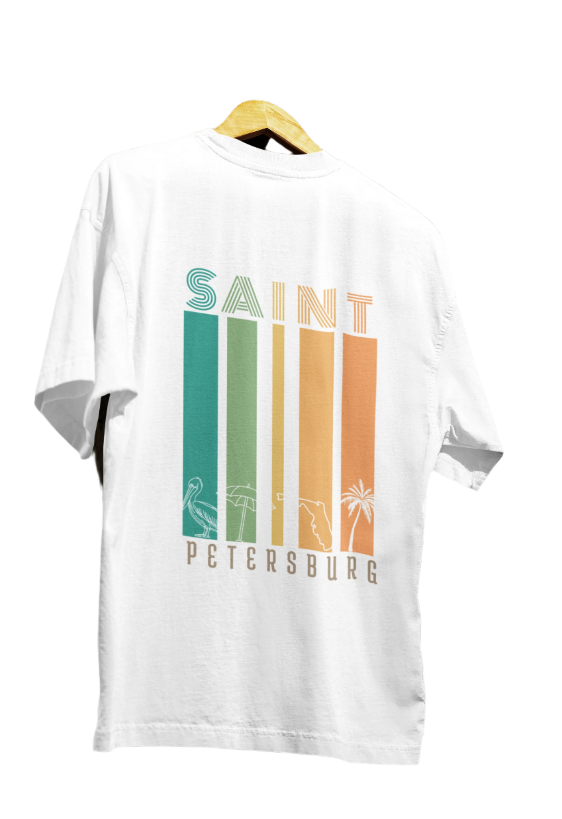 rainbow colored st. pete shirt